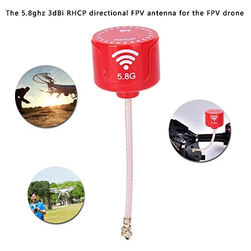 VGEBY Antenna 5.8Ghz 3dBi LHCP Antenna ad Alto Guadagno per FPV Racing Drone RC Parts(UFL)