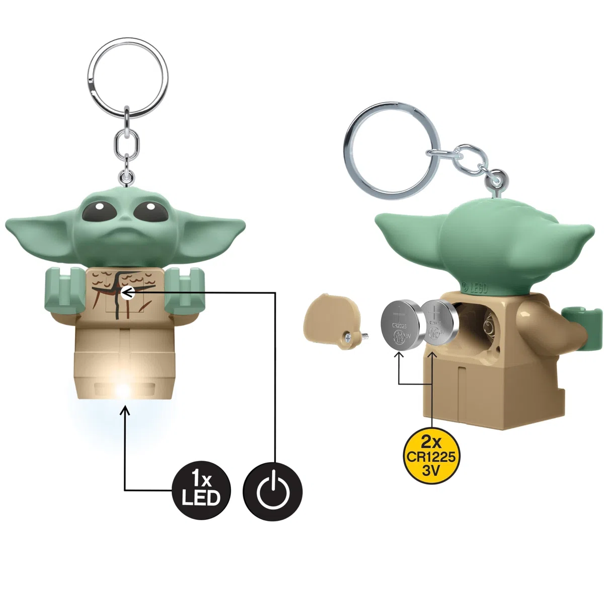 LEGO Star Wars The Mandalorian – Grande figura alta 5,1 cm – Grogu (KE179AH), Verde, Large - 2 inches tall