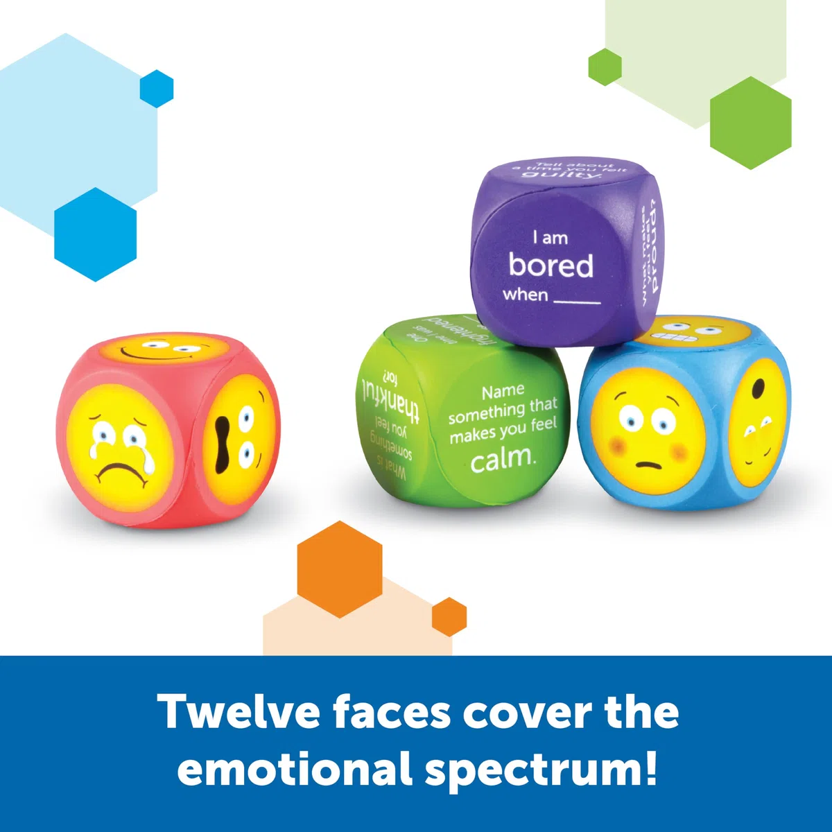Learning Resources Dadi con Emoji in Schiuma Morbida (Set da 4)