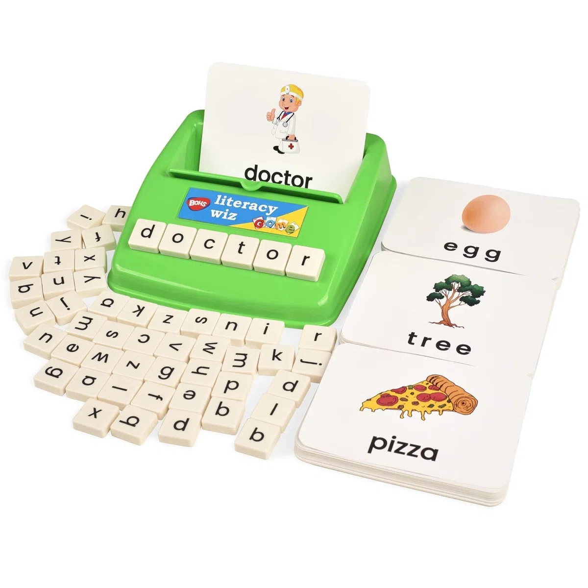 BOHS Gioco per Imparare l'Inglese con Parole Minuscole - 60 Schede Flash - Giocattoli Educativi per Bambini Prescolari