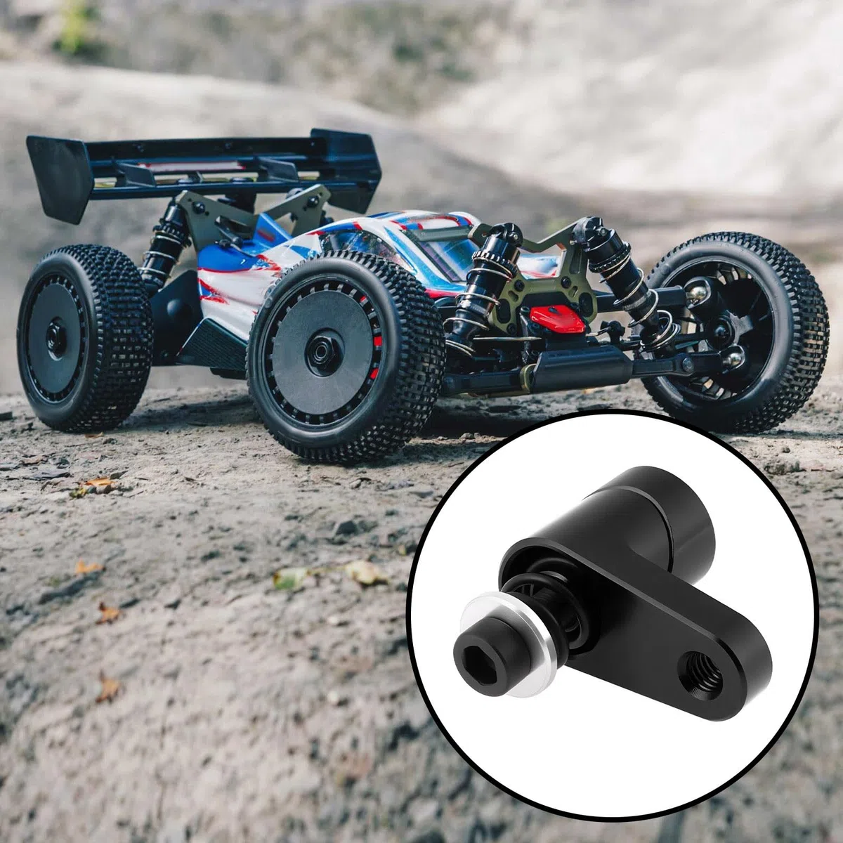 The Lord of the Tools Braccio Servo In Alluminio 20T Compatibile Con Arrma 1/18 Compatibile Con Granite 1/14 Mini Mojave Grom Nero