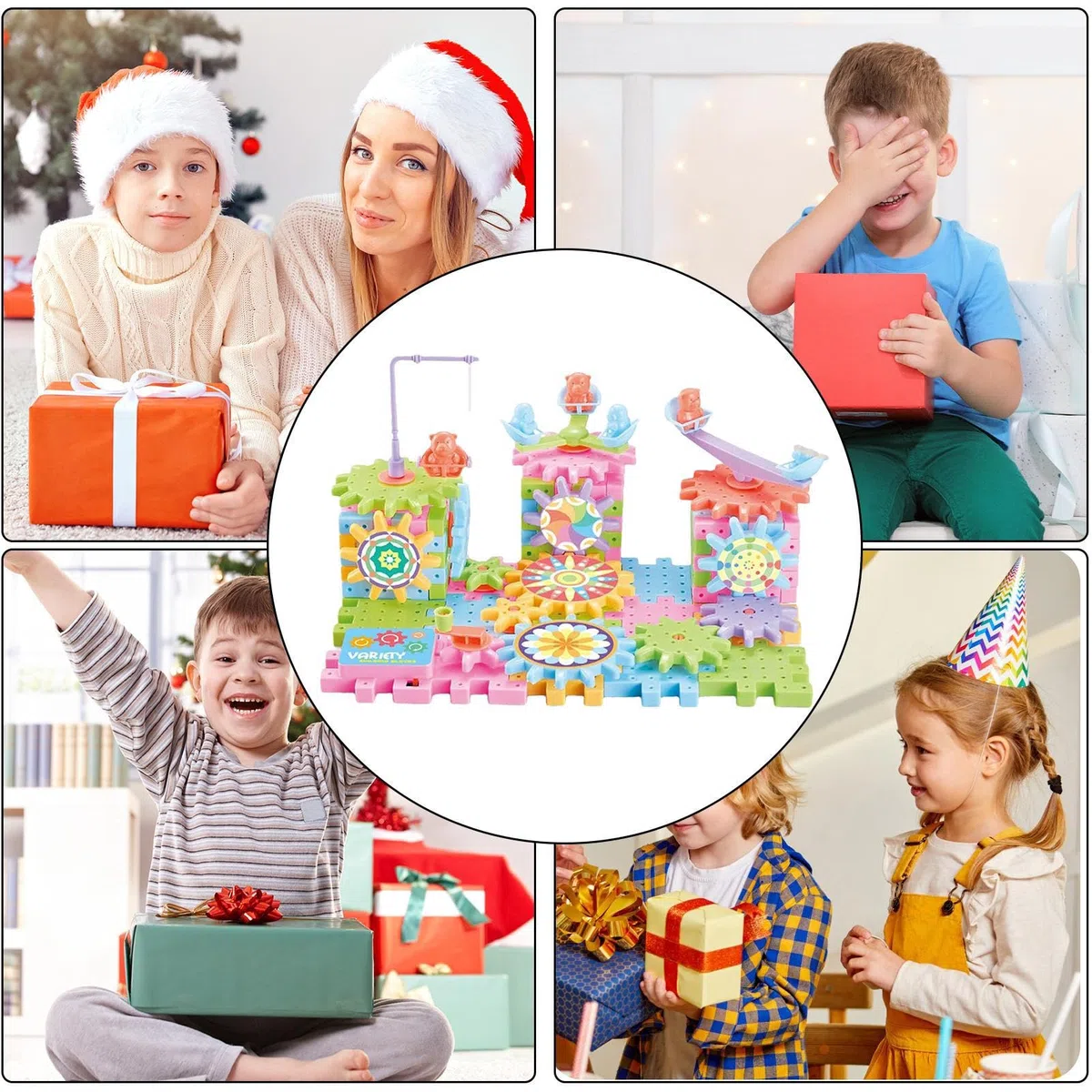 Set di Giocattoli per la Costruzione di Ingranaggi | Set di Ingranaggi ad Incastro | Ingranaggi rotanti ad Incastro riutilizzabili per Costruire Giocattoli educativi per Bambini dai 3