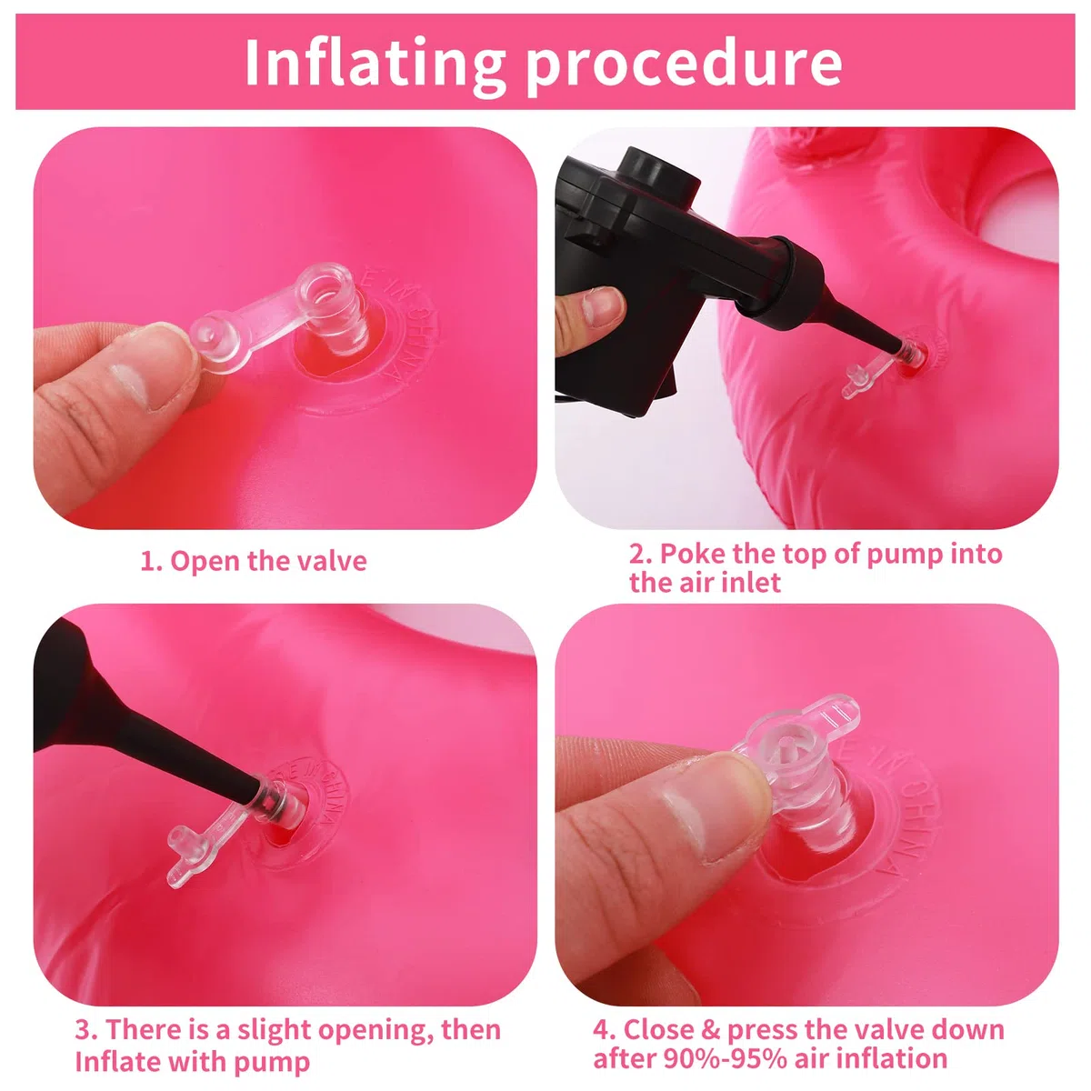 Giant Inflatable Flamingo Pool Float Swimming Ring Pool Toys Swimming Tube Water Toy Raft Lounger Summer Beach Swimming Float for Kids 1-5 Years