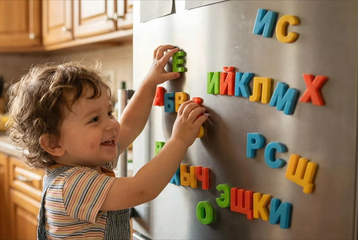 BOHS Set Alfabeto Russo Magnetico, 2 Pacchi di Lettere Educative per Bambini, per Frigo o Bacheca, Ideale per l'apprendimento e la Decorazione della Casa