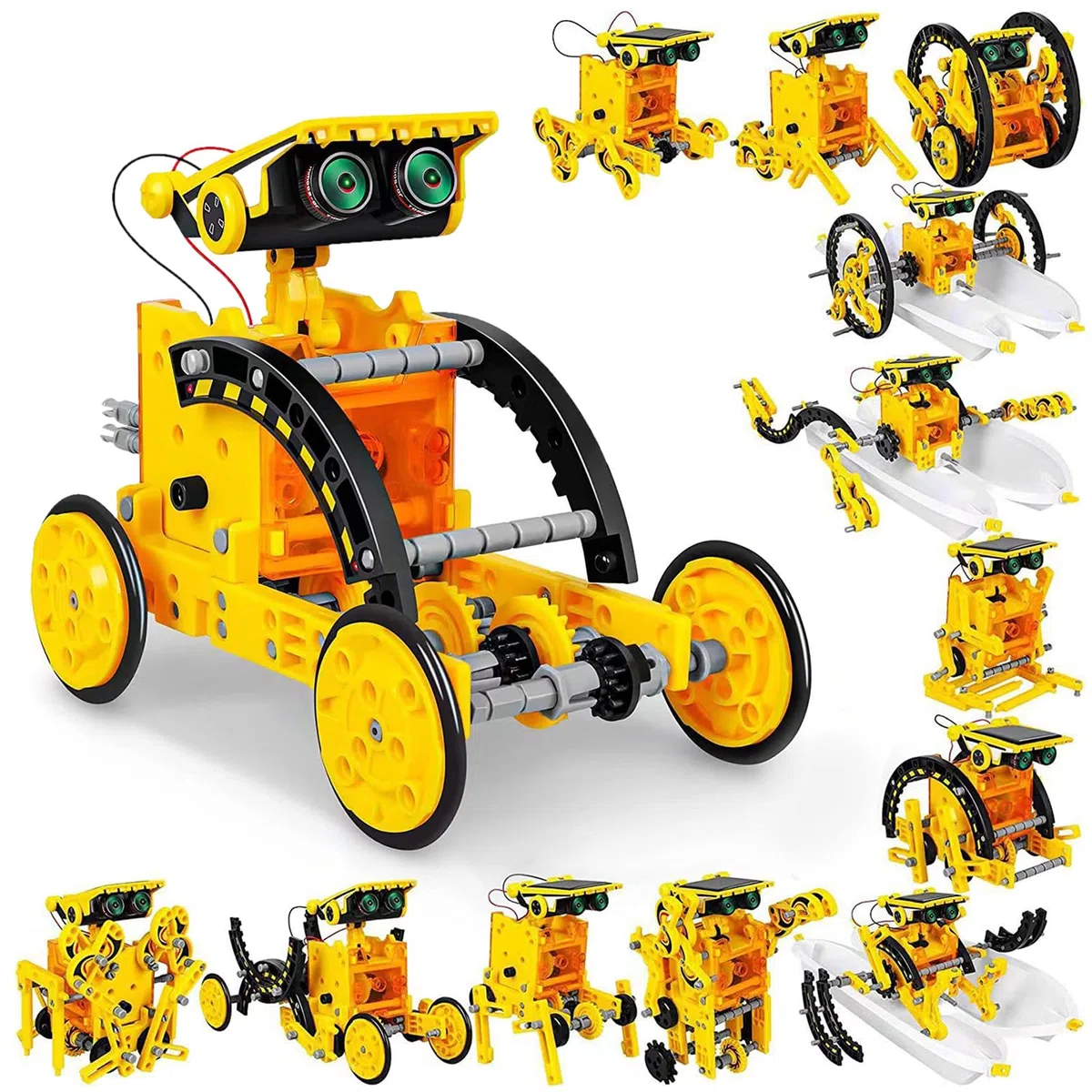 Robot Solare 12 in 1, Giocattolo Educativo con 190 Pezzi, Kit di Costruzione Solare DIY per Bambini 8+ Anni, per 8+ Anni Ragazzi Compleanno