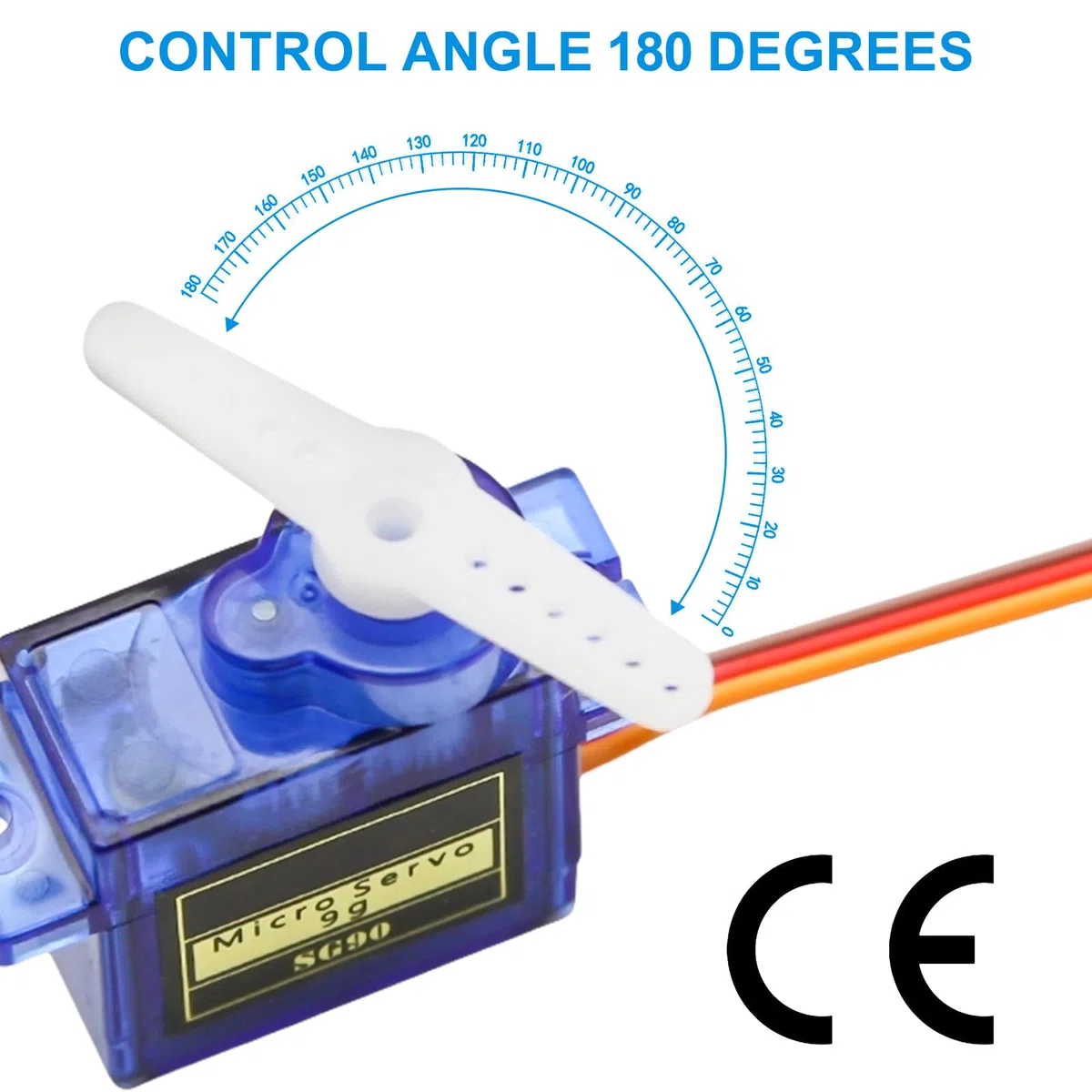 10 pezzi 9G Micro Servo Motore: Mini servomotore per Arduino, Mini servo modellismo con cavo, Micro Servo motore per RC Robot Arm/Mano/Camminare Elicottero Aeroplano Auto Barca Controllo