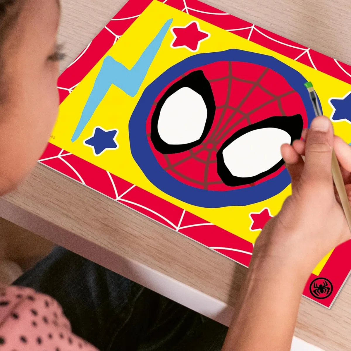 Ravensburger CreArt 5 Anni Junior: Spidey – Dipingere con i Numeri per Bambini 5+ Anni, Kit Pittura con 2 Tavole, Pennello Ergonomico e Colori Inclusi, 32 x 22 cm, Idee Regalo per Bambini 5 Anni