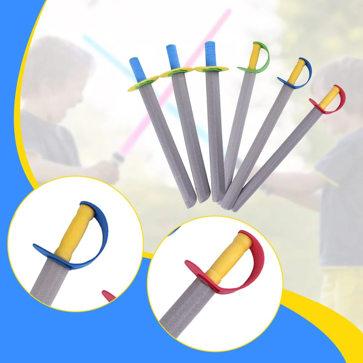 Spade di Schiuma per Bambini, Accessori per Cosplay, Regali, Giochi di finzione, attività di Compleanno, Leggere per spettacoli teatrali, bomboniere, 6 Pezzi