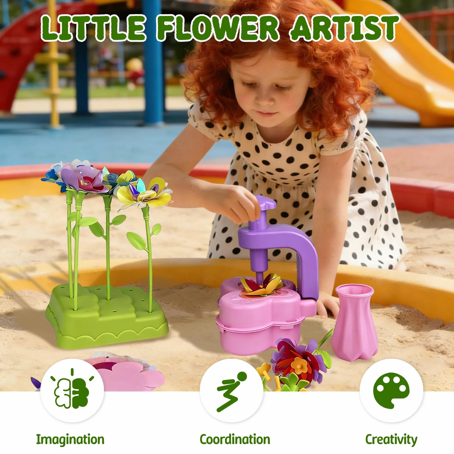 LUMITERRA Kit Lavoretti Creativi per Bambini, Fai Da Te Artigianale Laboratorio dei Fiori, DIY Bouquet Fiori Giocattoli Ragazza Giochi Educativi, Natale Compleanno Regalo Bimba 3 4 5 6 7 8 9 10 Anni