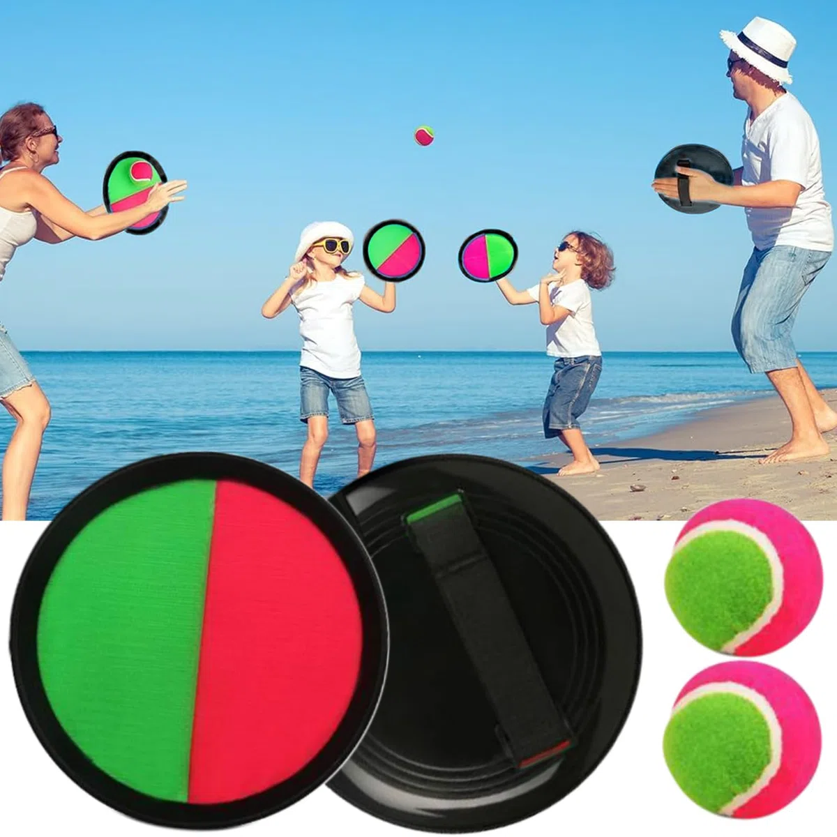 Gioco Di Lancio E Presa Con Palla, Giochi di Abilità con Palla per Bambini, Giocattolo Adesivo Sportivo per Interazione Genitori-Figli da Giardino, Esterno e Campeggio