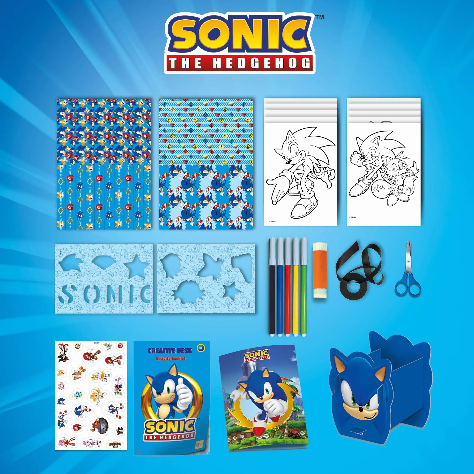 Lisciani Giochi - Sonic Creative Desk Kit, 110704
