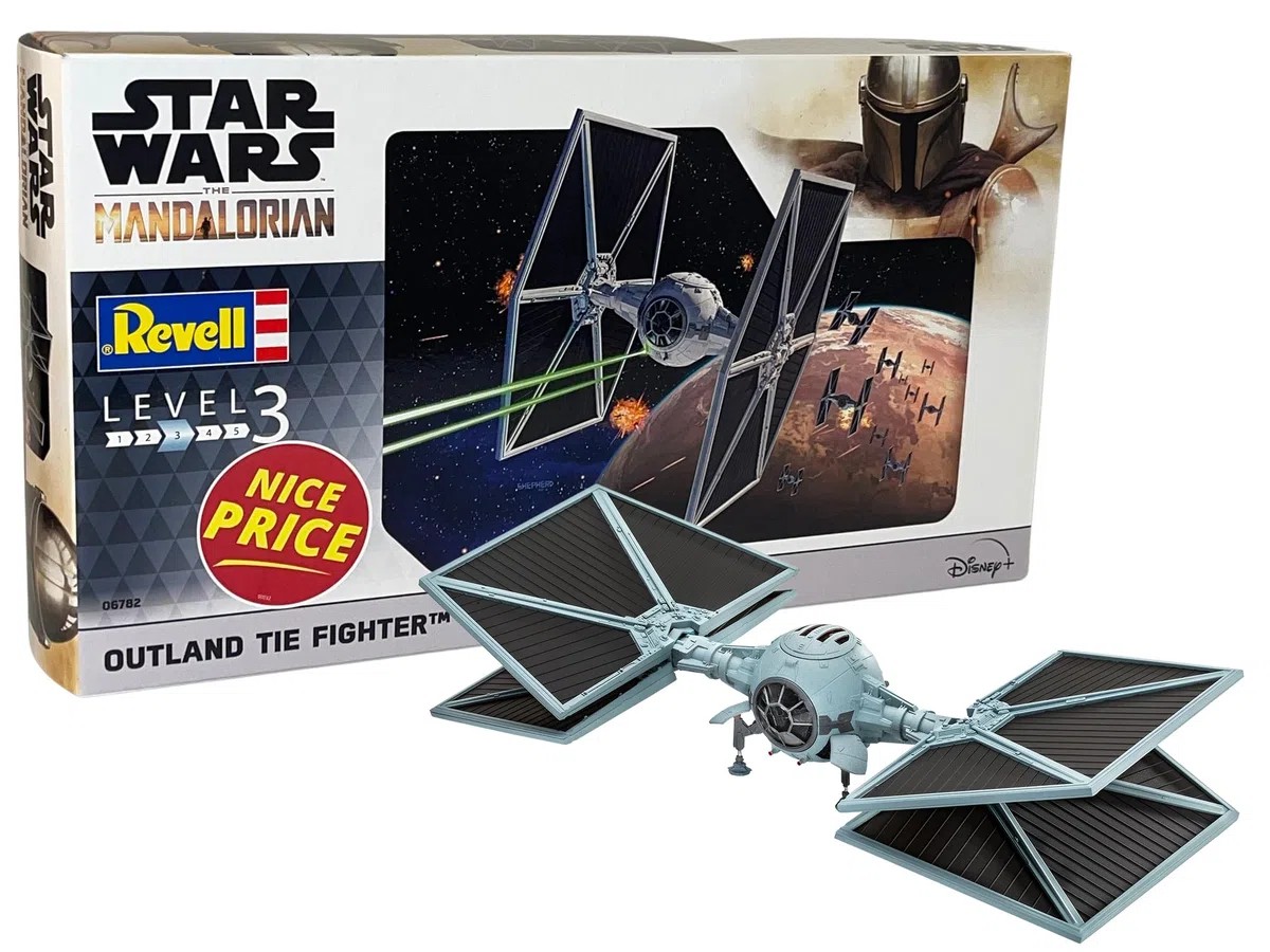 Revell 06782 - Kit modello originale per principianti di The Mandalorian: Outland TIE Fighter Star Wars, non verniciato