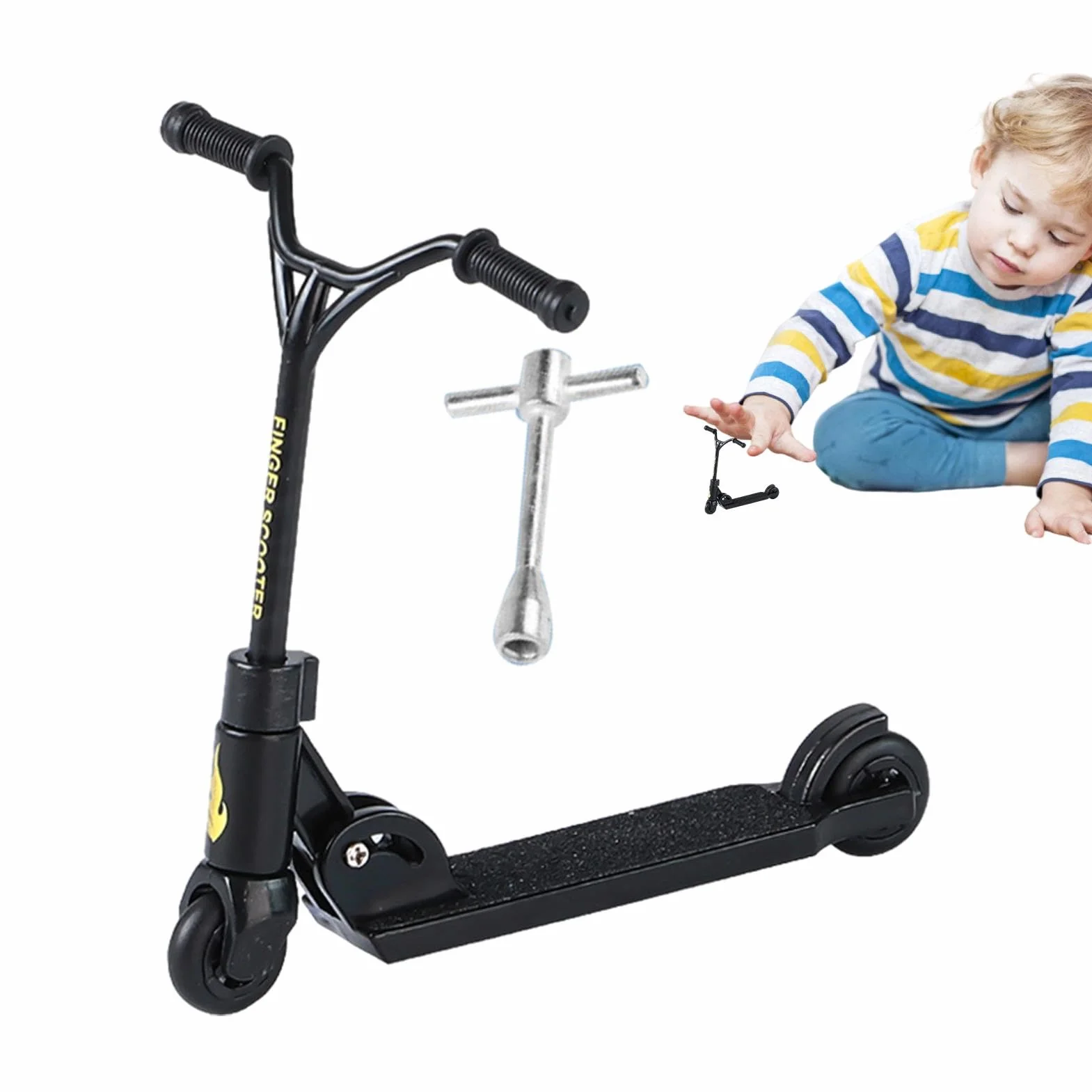 Scooter da dito giocattolo, dito da monopattino piccolo, Skateboard Finger Sport, Piccolo monopattino acrobatico, skateboard pieghevoli e divertenti Finger Sport per l'allenamento con le dita