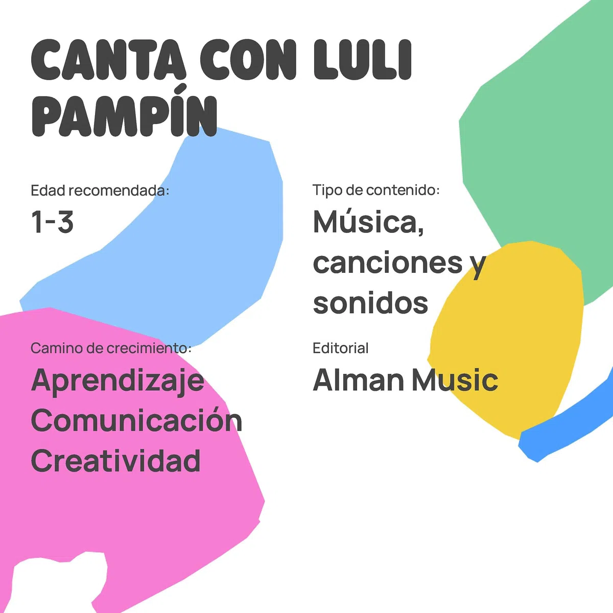 FABA Personaggio Sonoro – Canta con Luli Pampín – Musica, Canzoni e Suoni, per bambini e bambine 1-3 anni, Riproduzione con FABA Cuentacuentos e FABA+, Gioco Educativo, versione in spagnolo