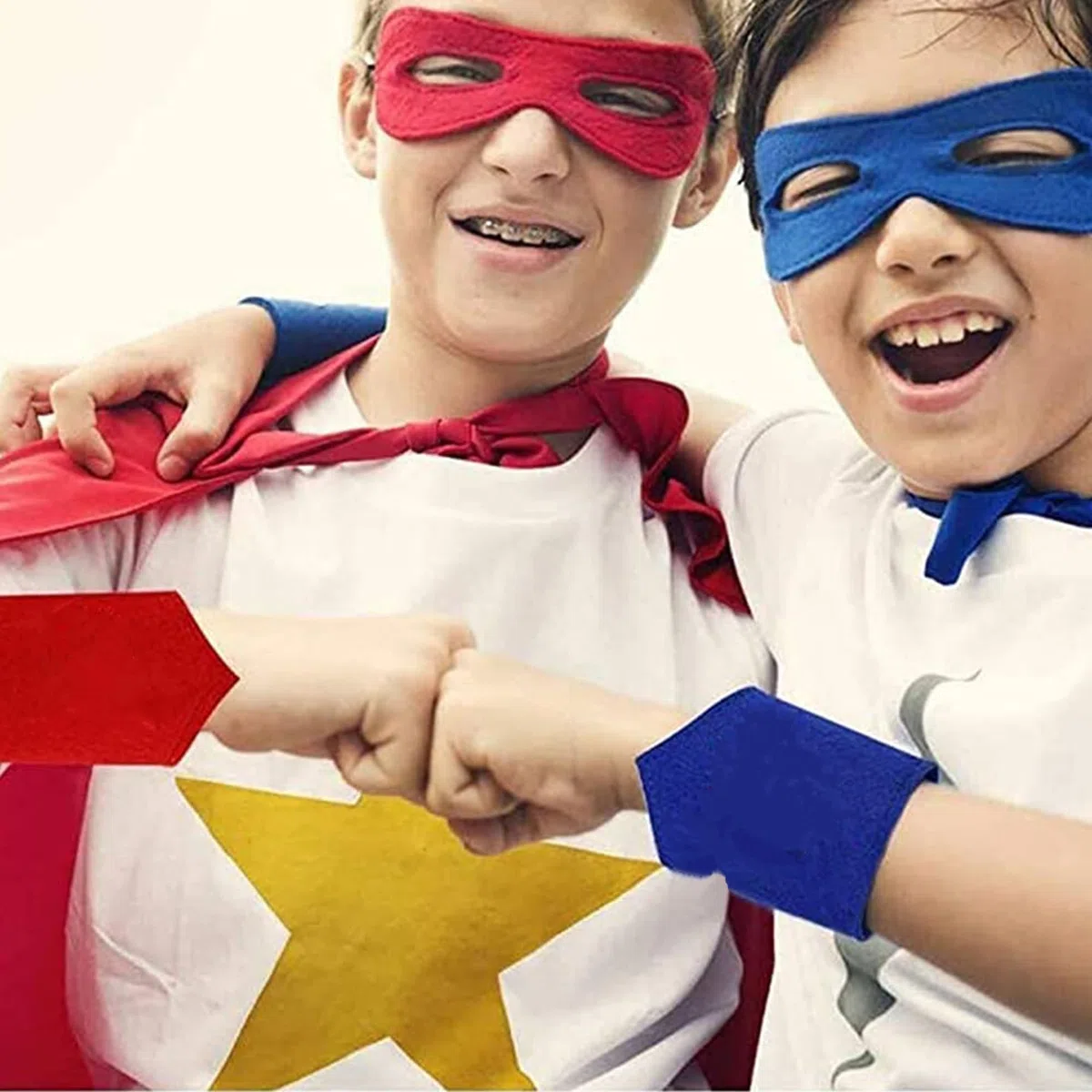 ZPIMY 38 Pezzi Maschere Supereroi per Bambini e Adulti - Maschere Feltro per Feste e Cosplay