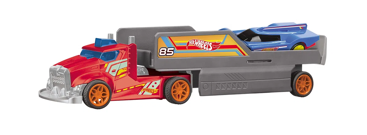 Mondo- Hot Wheels RC Double RIG Truck Camion Radiocomandato, Colore Nero, 63681