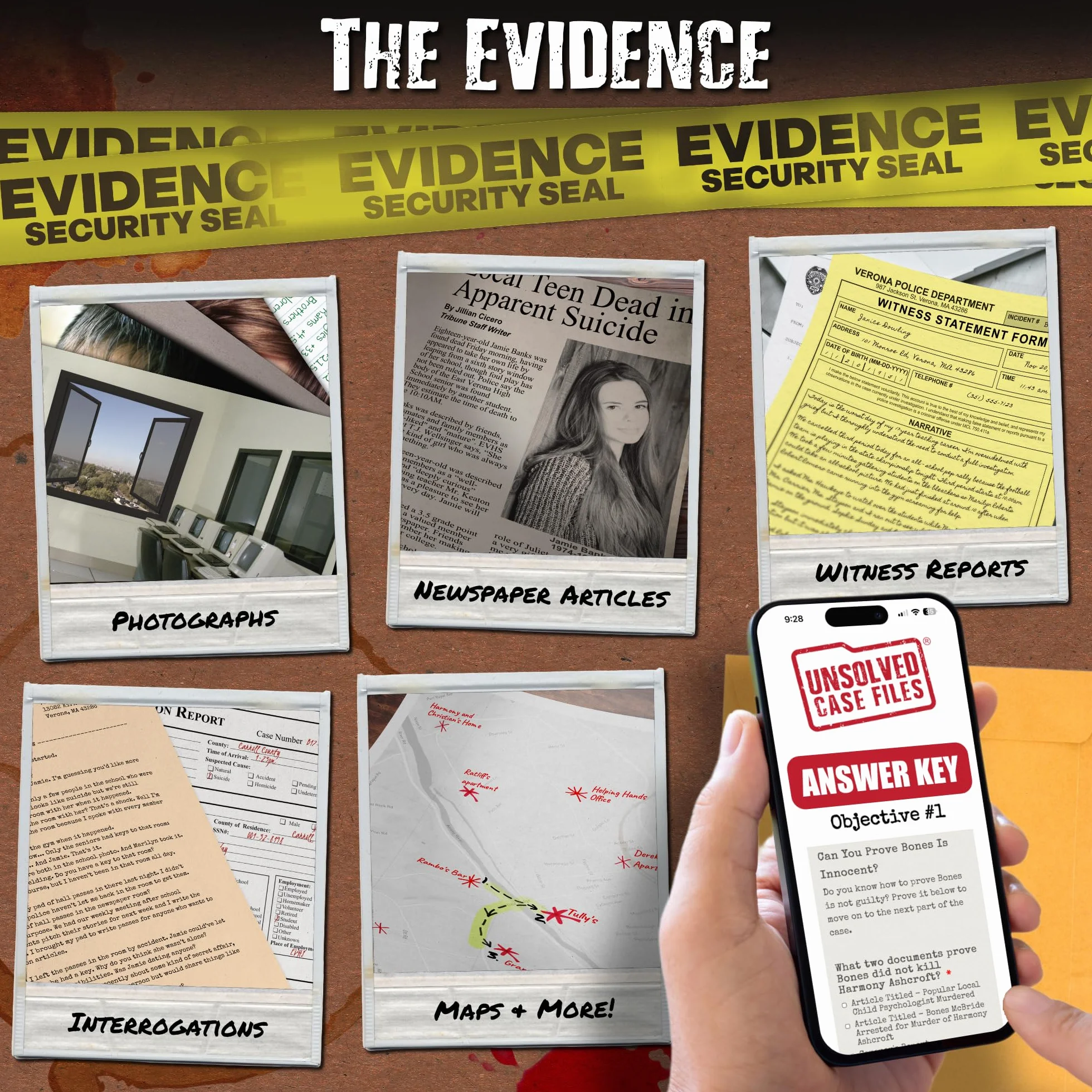 Unsolved Case Files | Banks, Jamie - Cold Case Murder Mystery Game | Riesci a risolvere il crimine?