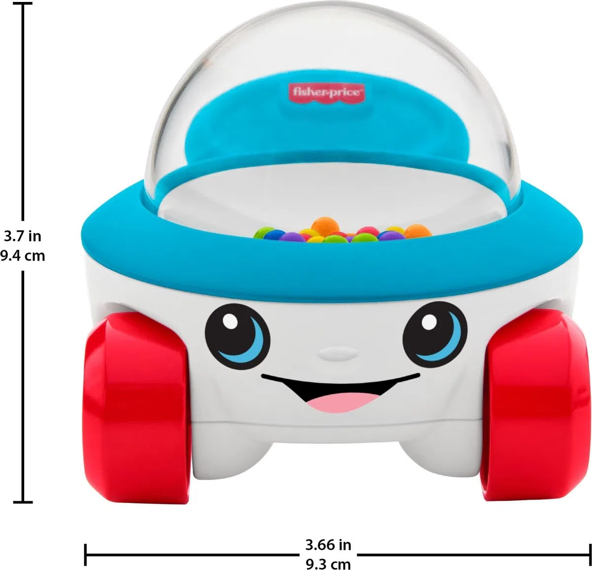 Fisher-Price Giocattolo Push-Lungo del Veicolo del Popper del Mais con Suoni per Neonati e Bambini