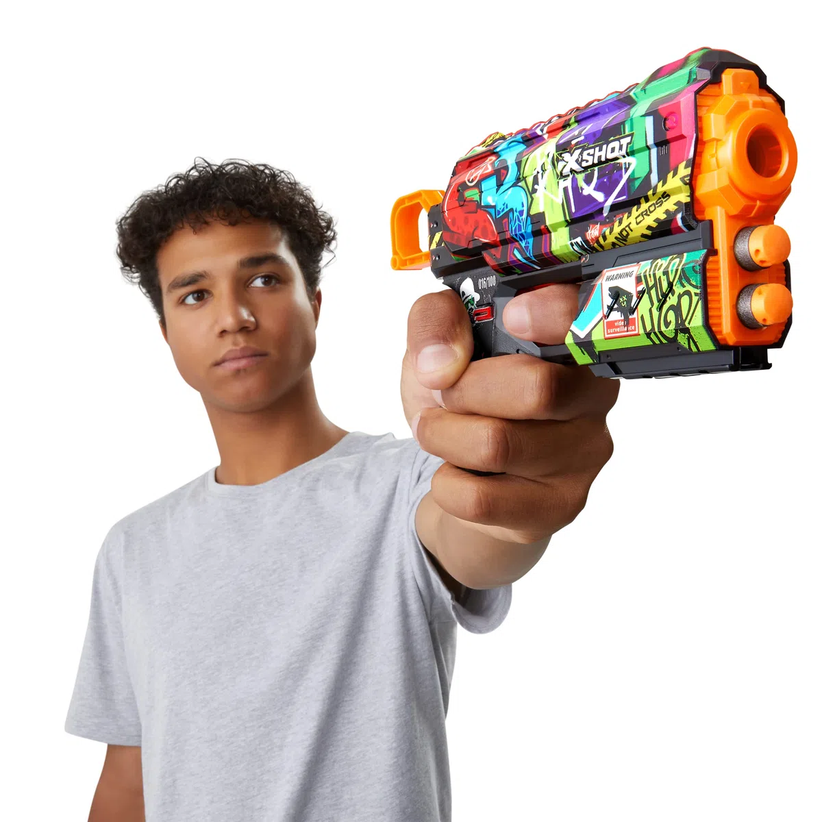 X-Shot Skins Flux, Graffiti, Blaster a freccette in schiuma (confezione da 2, 16)