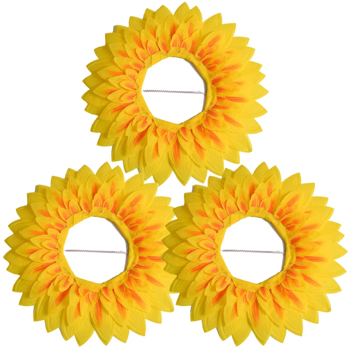 Costume da fiore | 3 cappelli divertenti per adulti e bambini, costume da girasole da 16, 5 pollici, copricapo divertente per feste da ballo, festival, giochi, spettacoli, oggetti di scena