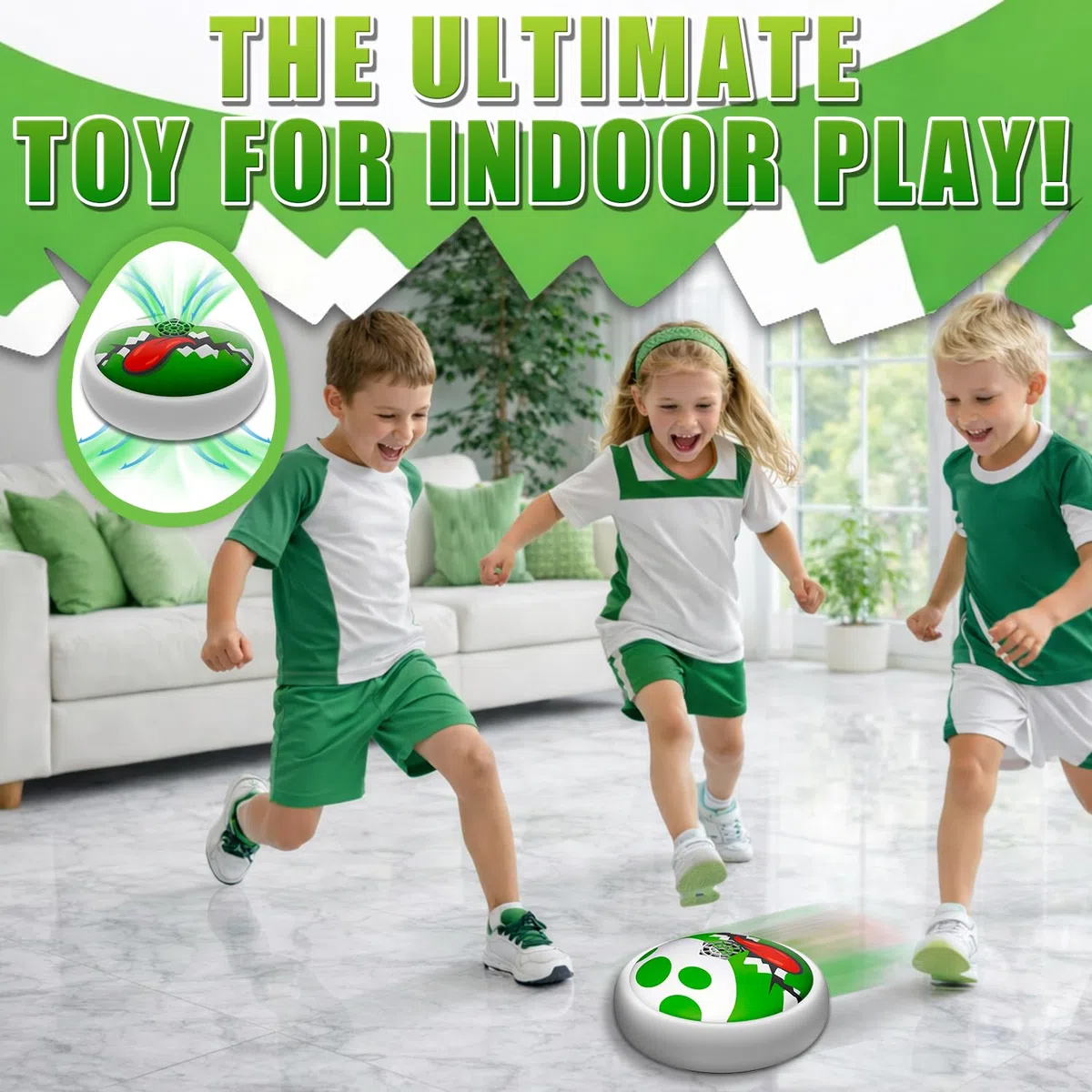 Yosi Pallone Calcio Fluttuante, Giochi Super Bro, Hoverball con Luci LED, Paracolpi in Schiuma Morbida, Calcio Interno Giocattoli Bambini Regalo Bimbo 3-12 Anni