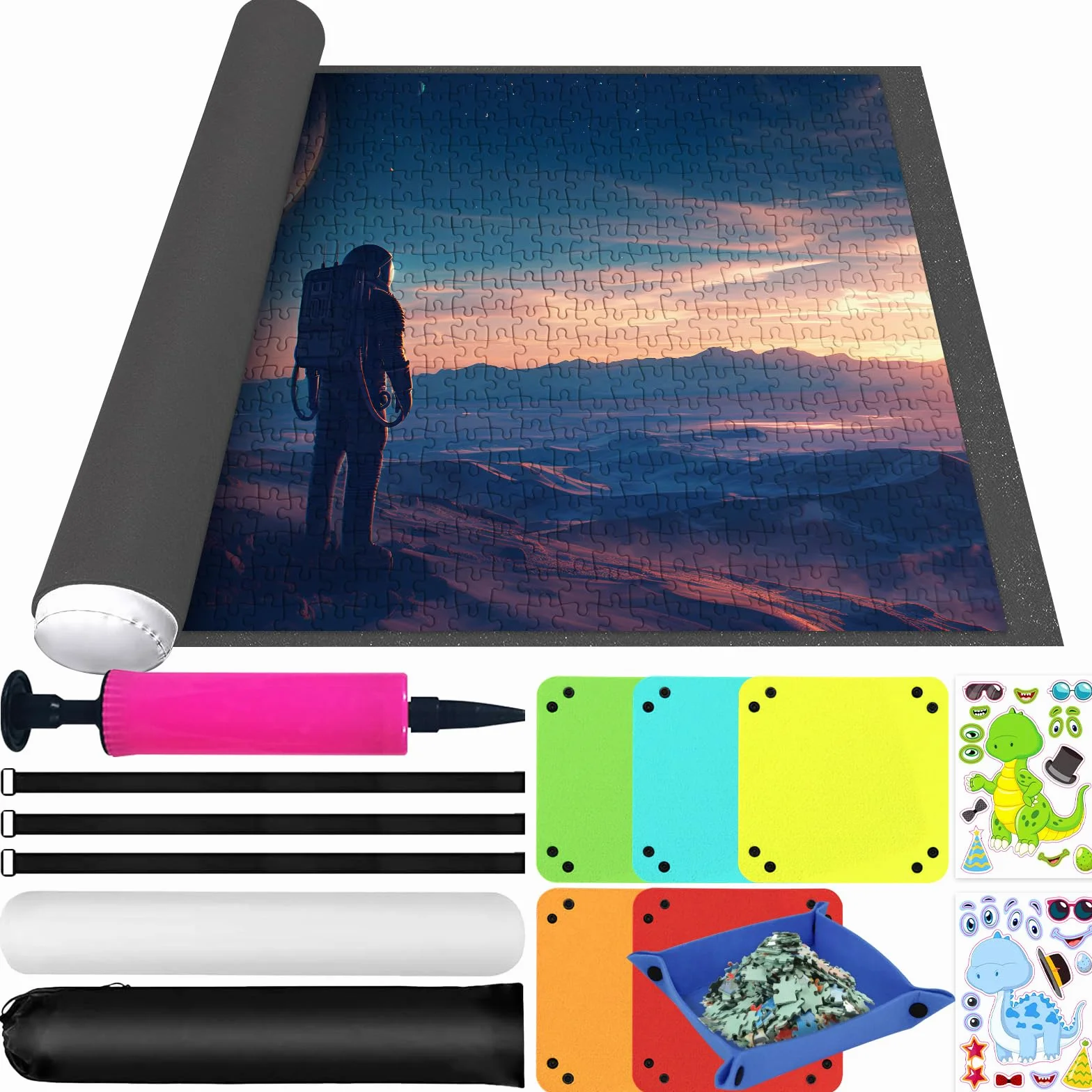 Puzzle Mat,Portable,Non-Slip Rolling Puzzle Mat, Puzzle Pad Felt 1000 1500 2000 3000 Pieces