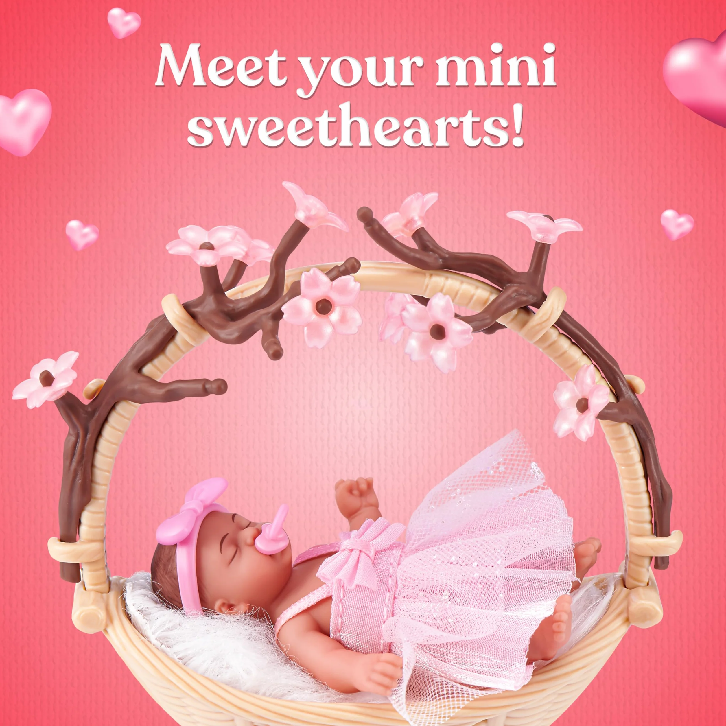 My Mini Baby Sweet Hearts Series 1 2 Pack by ZURU – Capsula misteriosa con bambole da collezione con accessori e set da gioco, giocattolo realistico in miniatura per bambine dai 3 anni in su