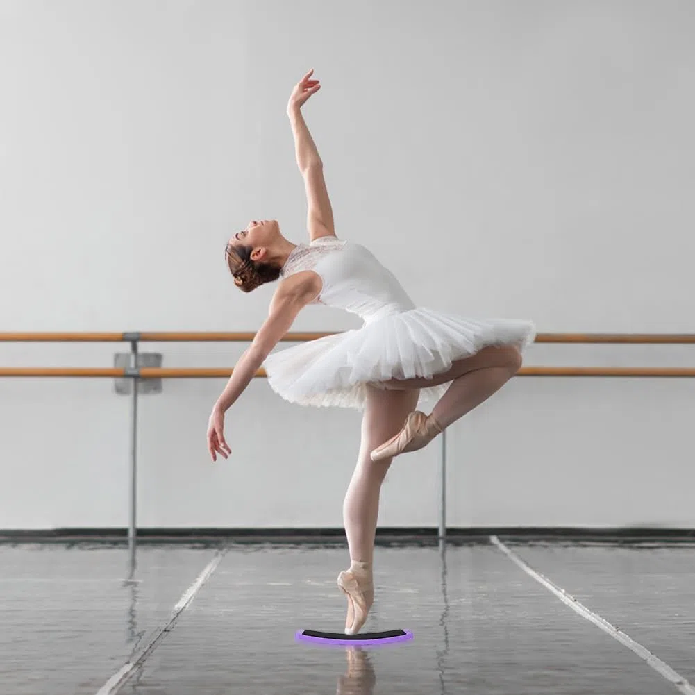 DICOSMETIC 2 pezzi 2 stili tavola girevole per ballerina rosa viola balletto spin board portatile pattinaggio artistico spinner rotondo e rettangolare equilibrio piroette attrezzature per pattinatori