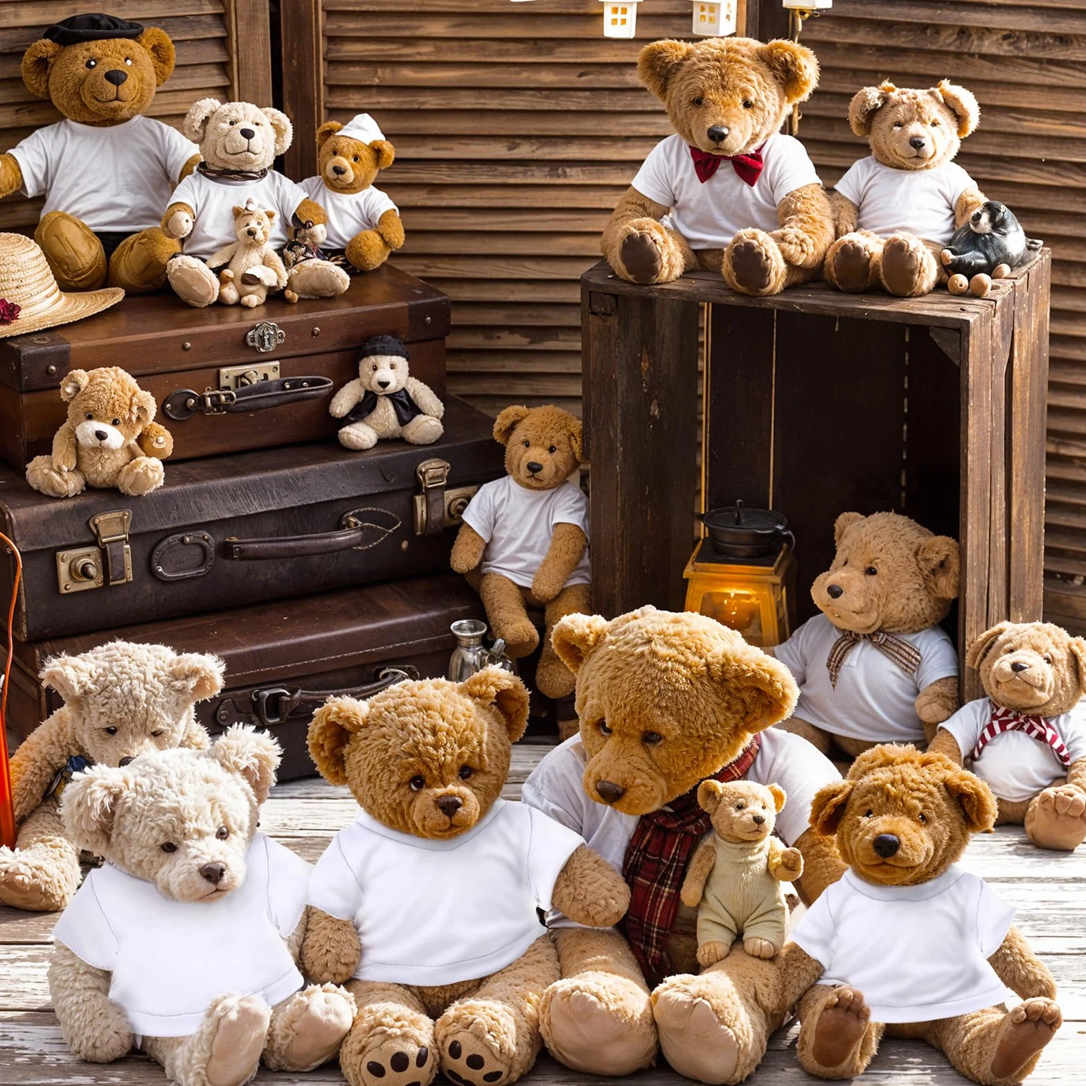 Build a Bear Clothing Set - 4 pezzi Mini Orso Peluche Outfit e accessori per bambole 30,5-40,6 cm - Crea il tuo peluche