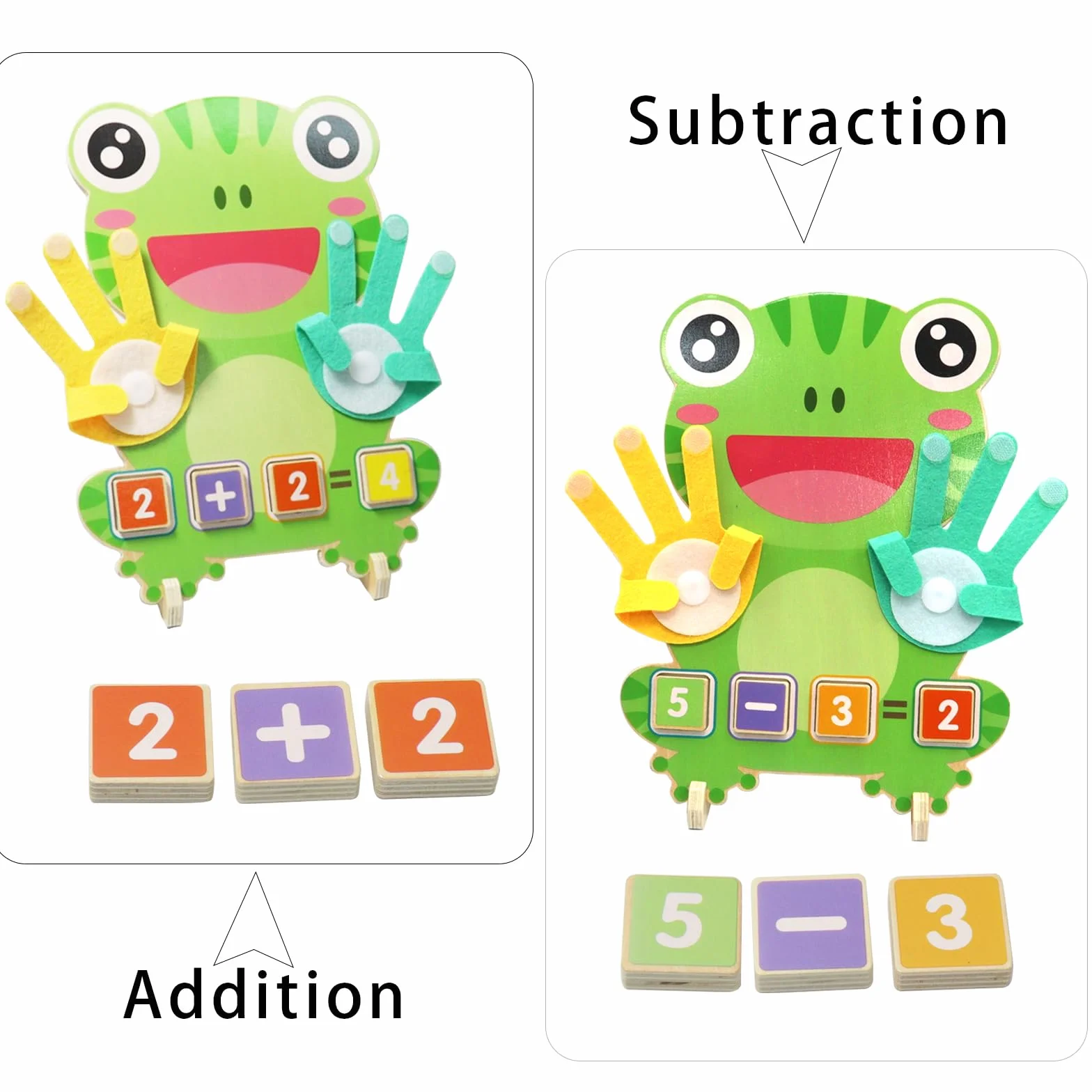 giocattoli in legno per imparare la matematica, gioco di conteggio per bambini, gioco educativo di matematica con le dita, giocattolo educativo per imparare a contare, giochi prescolari