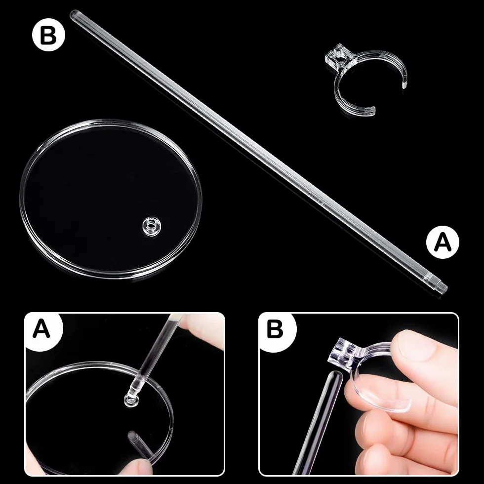 10 Pezzi 25cm Supporto Acrilico per Bambole, Supporto Regolabile per Bambola, Supporti Espositore per Bambole, Supporto per Bambolei Trasparente Porta per Barbie da 11-13 Pollici/28-33 cm