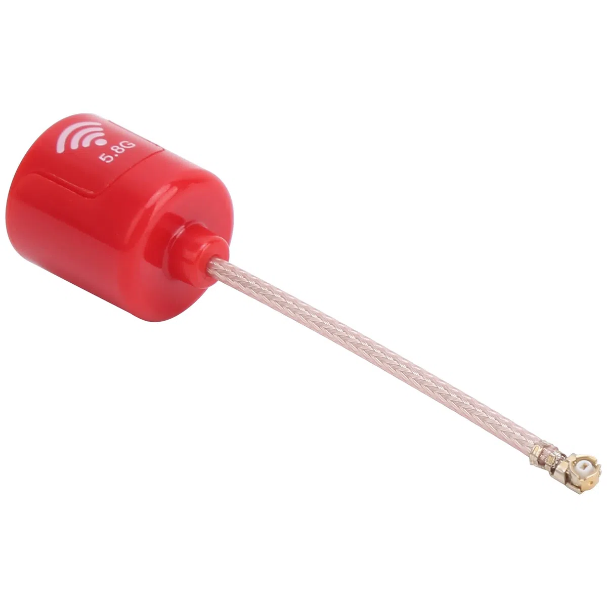 Antenna RHCP da 5,8 Ghz, Antenna a lungo raggio da 2,8 dBi, Interfaccia UFL ad alto guadagno Antenna lunga per aerei RC FPV (Rosso)
