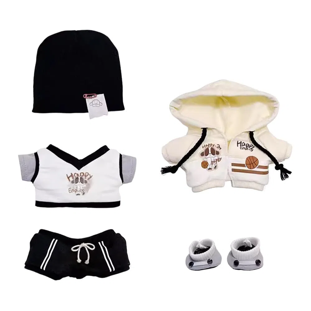 niannyyhouse Bambola di peluche, 10 cm, 15 cm, 20 cm, vestiti, cappelli, magliette, pantaloni, felpe con cappuccio, scarpe, abbigliamento sportivo per bambole (20 cm)