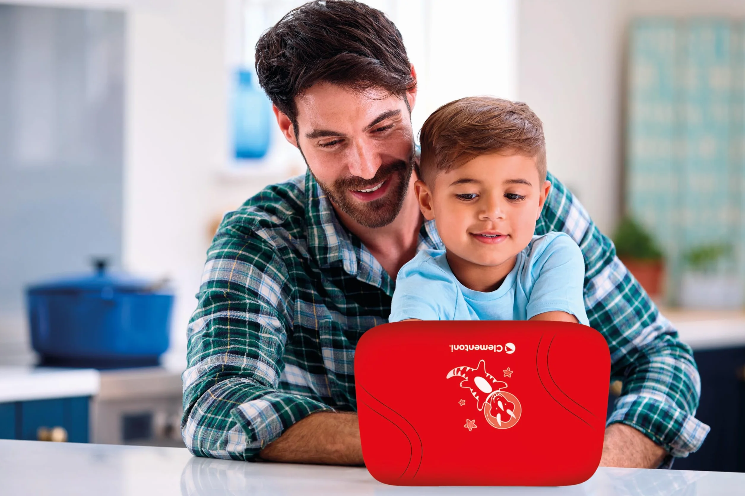 Clementoni - Computer Kid Smart Laptop Educativo Bambini 4+ Anni, 30 attività Educative, Gioco Elettronico per Imparare Lettere, Numeri e Musica, Mouse e Batterie Inclusi, Lingua Italiana, 16482
