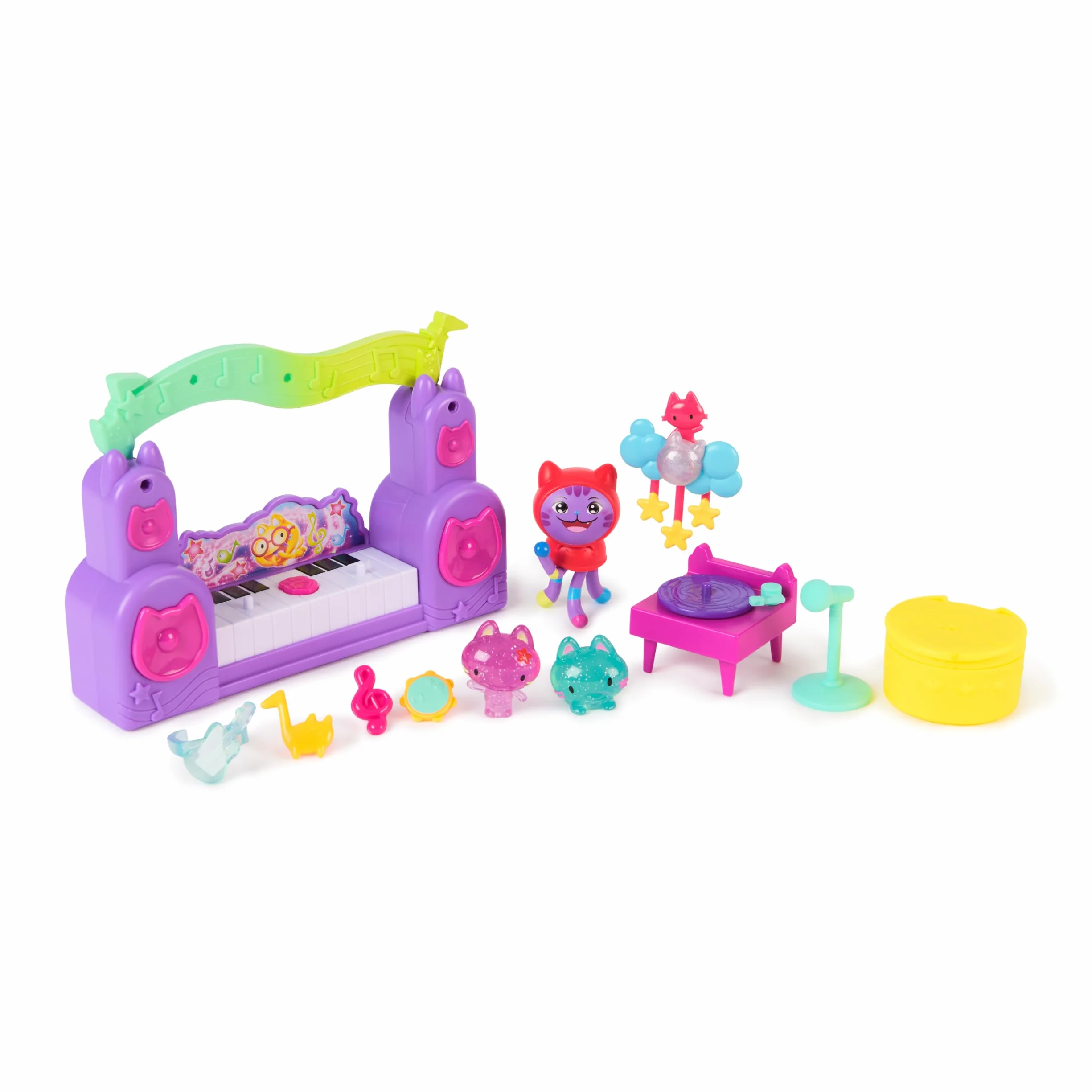 Gabby’s Dollhouse: The Movie – Set Gioco con DJ Catnip, 2 Personaggi e Accessori, Giocattolo per Bambine e Bambini dai 3 Anni in su