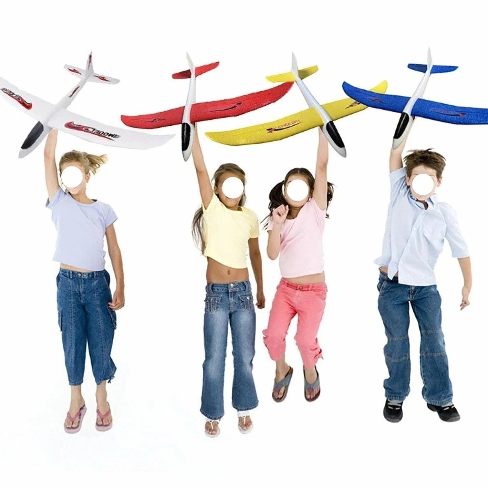 harayaa Giocattolo Aereo in Schiuma da Lancio, Grande, Robusto, Compatto, per Sport all'Aria Aperta, per Ragazzi e Ragazze, Regalo di Compleanno, Rosso