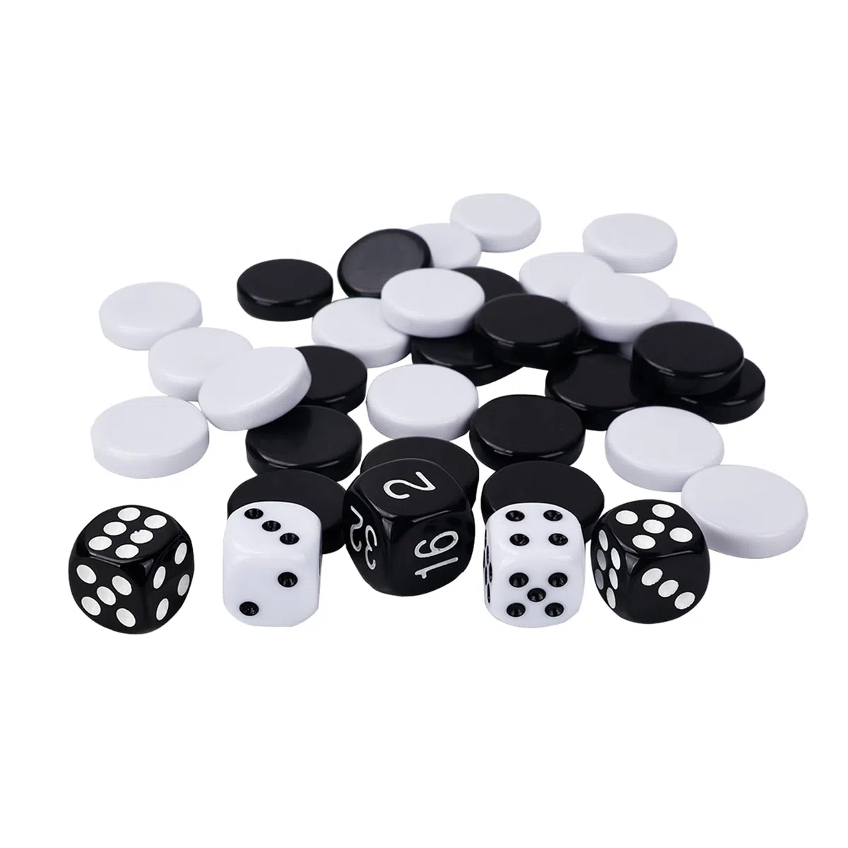 Andux Scacchi Backgammon Pezzi Di Plastica Solo Pedine SLQQZ-01 (Pezzi di backgammon)