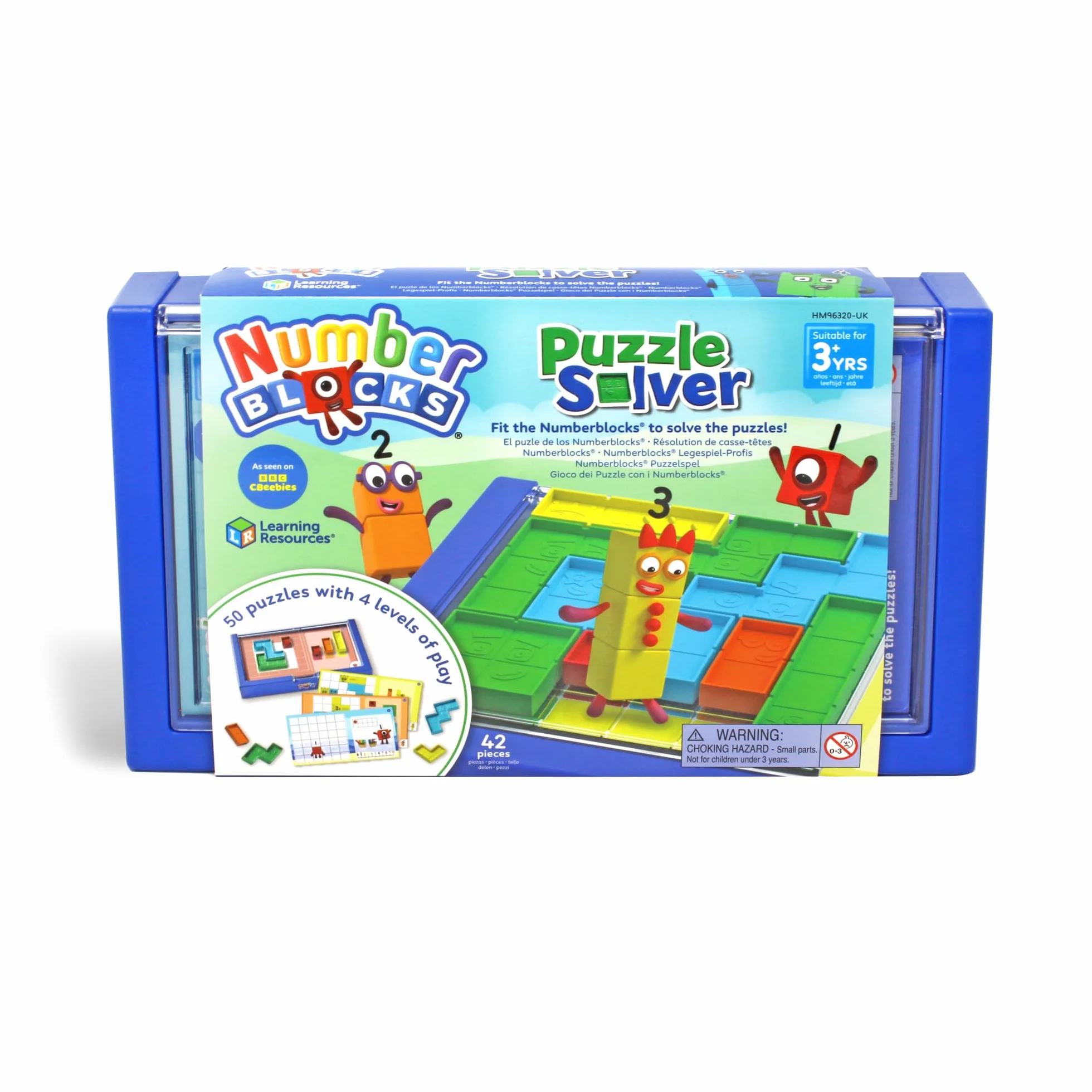 Learning Resources Numberblocks Risolutore di Puzzle, Giocattoli per Bambini di 3 Anni, 50 Puzzle con 4 Livelli di Gioco, Giochi da Viaggio