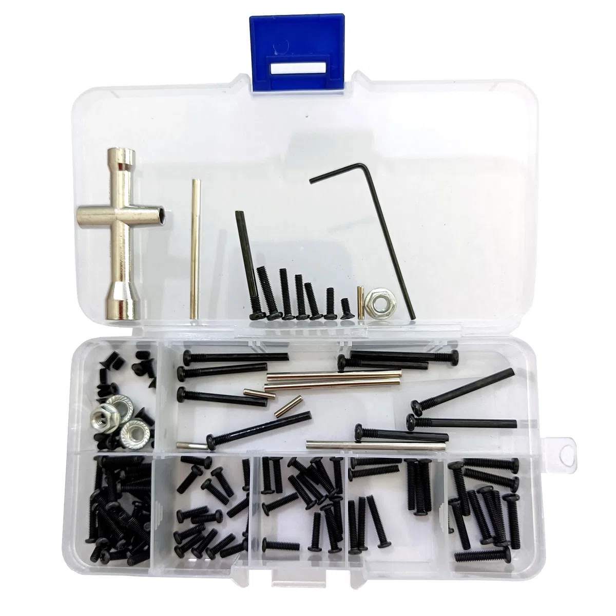 RC Auto Vite Box Kit Kit di Riparazione Accessori Viti Set Hardware Fasteners Compatibile con Hyper Go H16BM H16DR H16 MJX 16207 16208 16209 16210 1/16 Scale RC Upgrade Parti