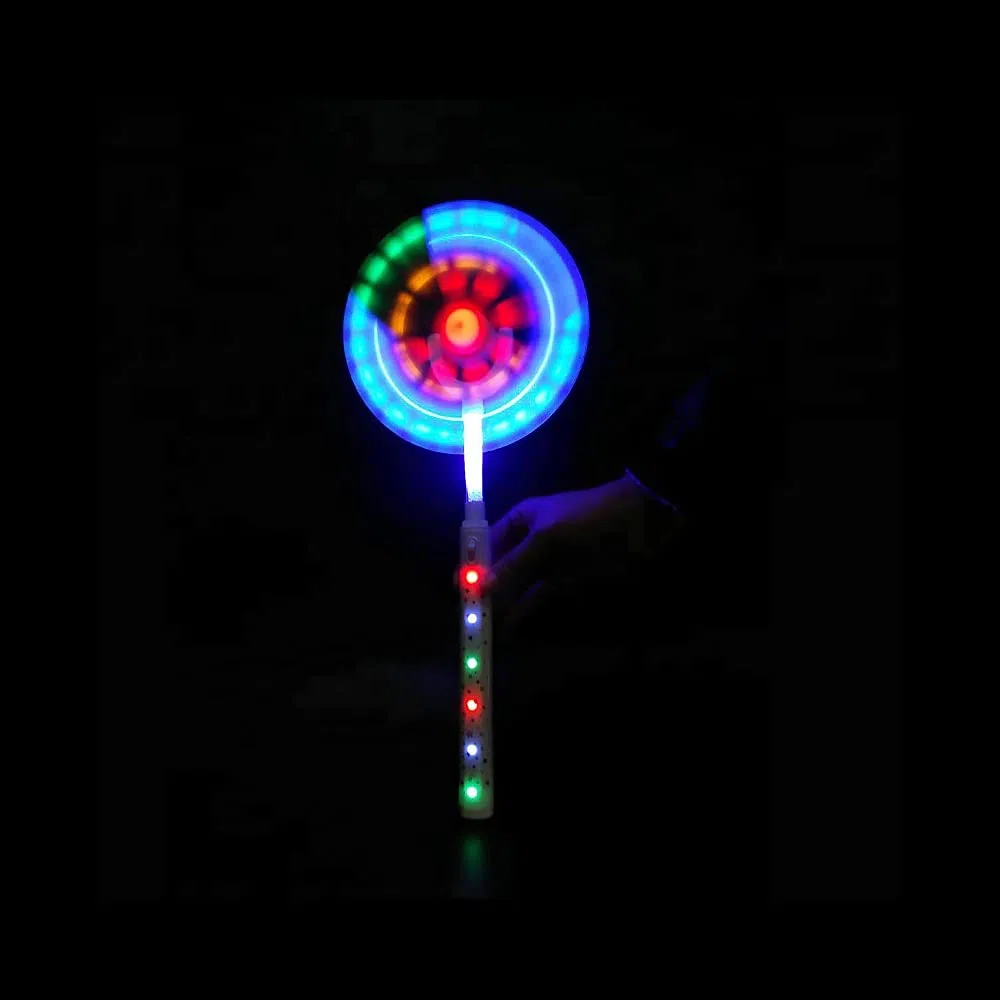 The Glowhouse Flashing Swivel Fan LED Light Up Mulino a Vento regolabile Spinning Toy