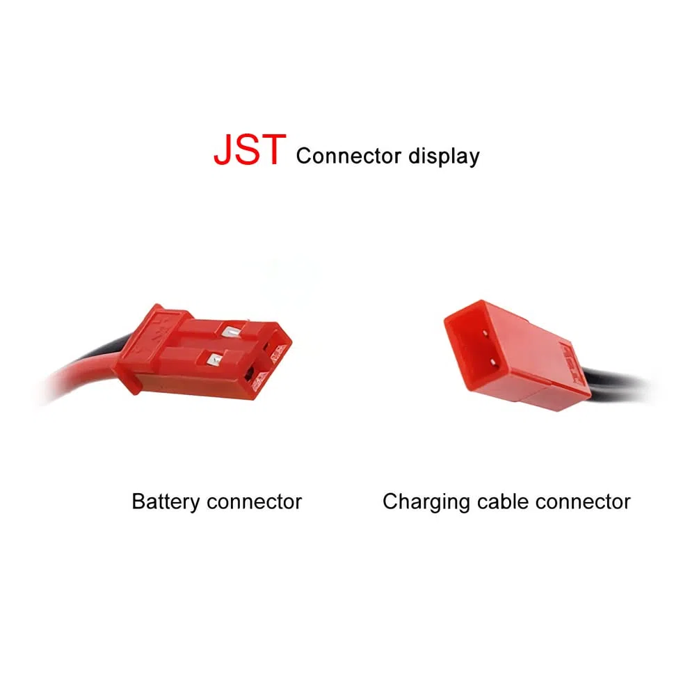 Batteria ricaricabile NI-MH AA da 4,8 V, batteria RC da 2400 mAh con spina JST e cavo di ricarica per giocattoli ad alta velocità, illuminazione, utensili elettrici (JST)
