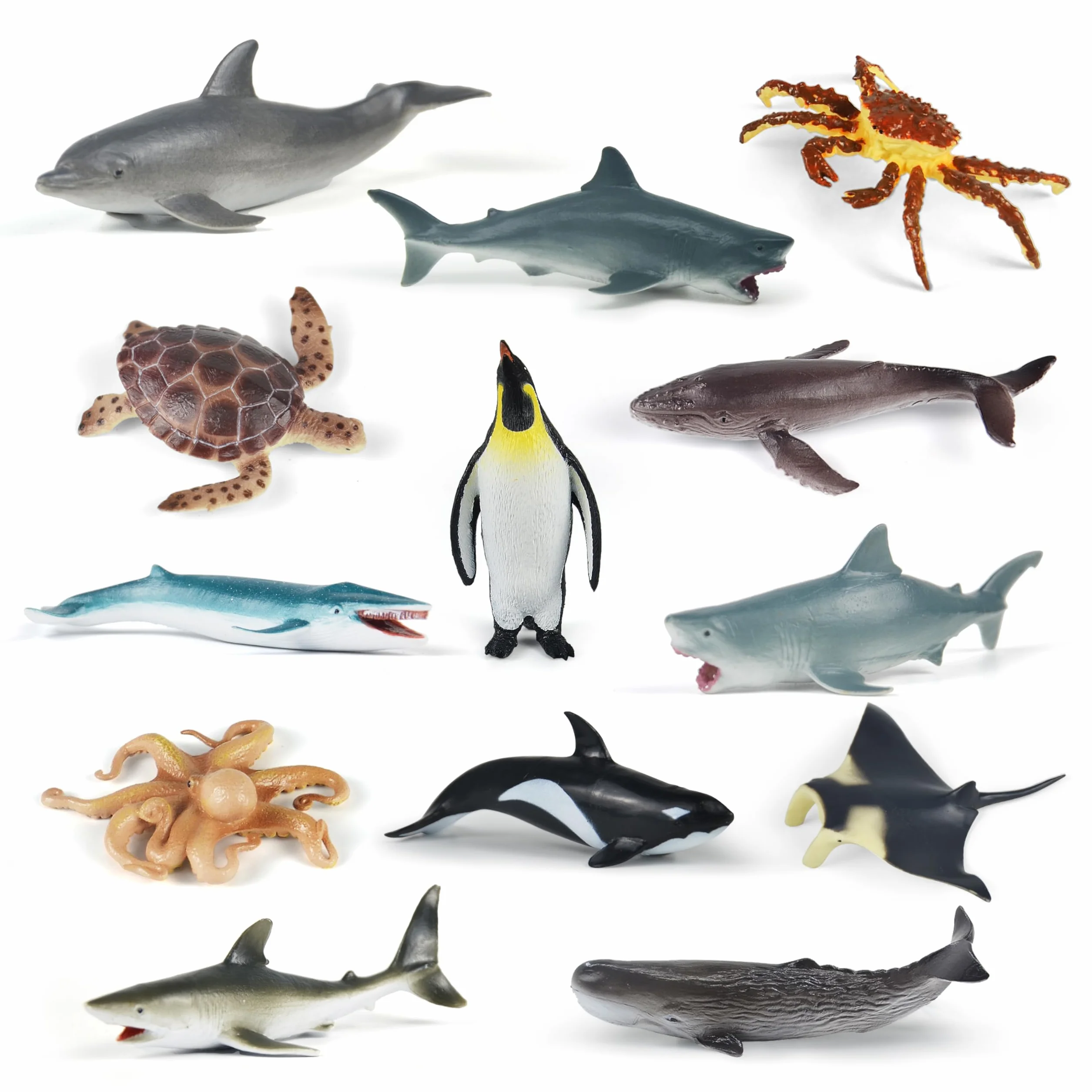 Mare Giocattolo Animale Figure, 12 Pezzi Marini Figure Animali, Oceano Giocattoli Animali, Mini Marini Giocattolo, Giocattoli Animali Marini, Oceano Figure Plastica, Animali Marini