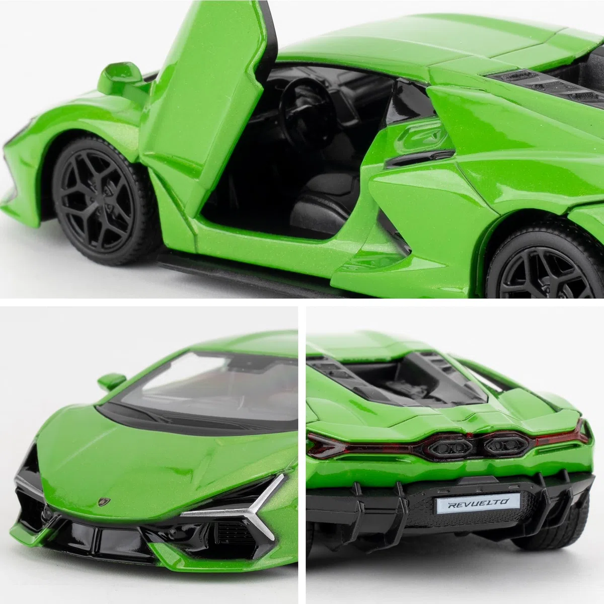 giocattolo Lamborghini Reventon 1/36 auto modello con funzione di ritiro porta aperta, adatto per collezione e regalo per bambini (verde)