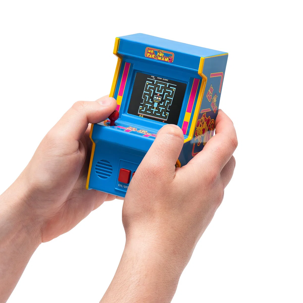 Basic Fun Arcade Classics Ms. Pac-Man - Console da Tavolo Retrò con Schermo TFT