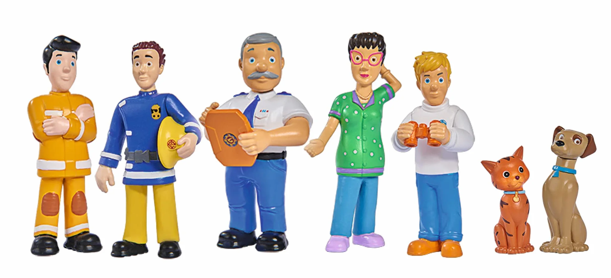 Simba 109252538 - Set di 6 personaggi Sam pompiere assortiti, disponibile solo una versione da 5 a 7 cm, a partire dai 3 anni in su