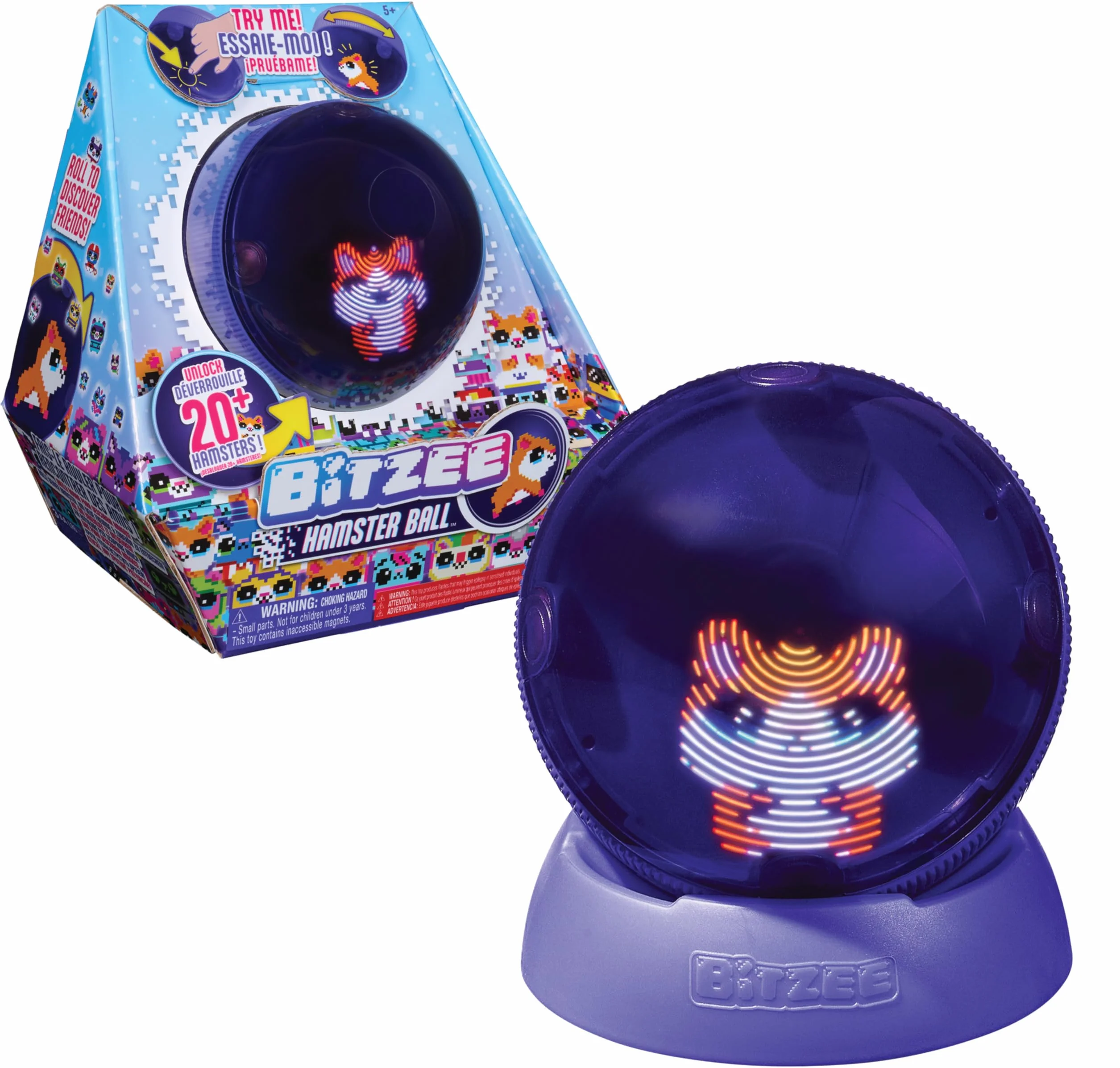 Bitzee, Il tuo Criceto Interattivo, Hamster Ball con Oltre 20 criceti all'Interno da Collezionare, rotola e reagisce al Tocco, Cucciolo Digitale e Giocattolo per Bambini e Bambine dai 5 Anni in su