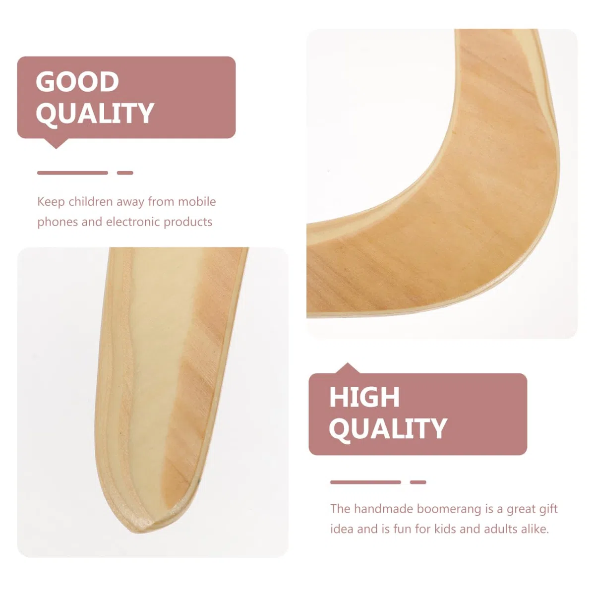 YARNOW Boomerang in legno a forma di V per ritorno automatico – giocattolo tradizionale