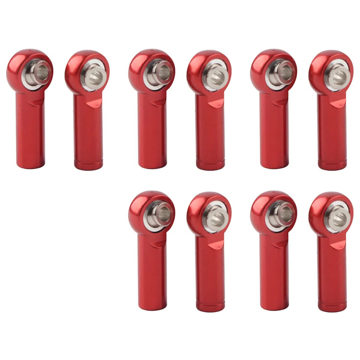 10 Pz Lega di Alluminio M4 Positivo Negativo Filo Tie Push Link Rod Giunto RC Auto Parti di Riparazione Accessori (Rosso)