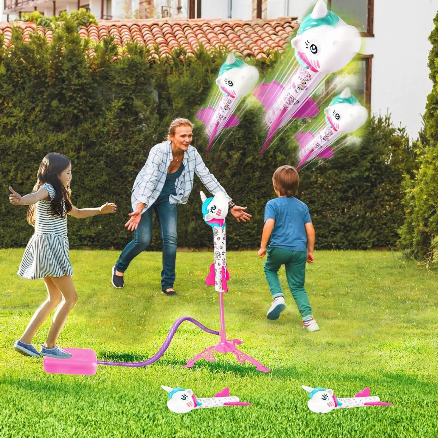 Lanciarazzi Giocattolo per Bambini,Razzo Spaziale Giocattolo Bambino,Lanciarazzi Vero,Giocattoli da Esterno per Bambini,Giocattoli da Esterno Regalo Bambino 5 6 7 8 Anni Maschio Bambina.