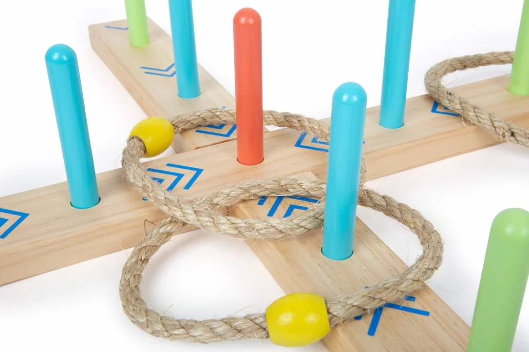 Small Foot 12035 Gioco di lancio con anelli Active in legno 100% certificato FSC, per il giardino, dai 3 anni in su Toys